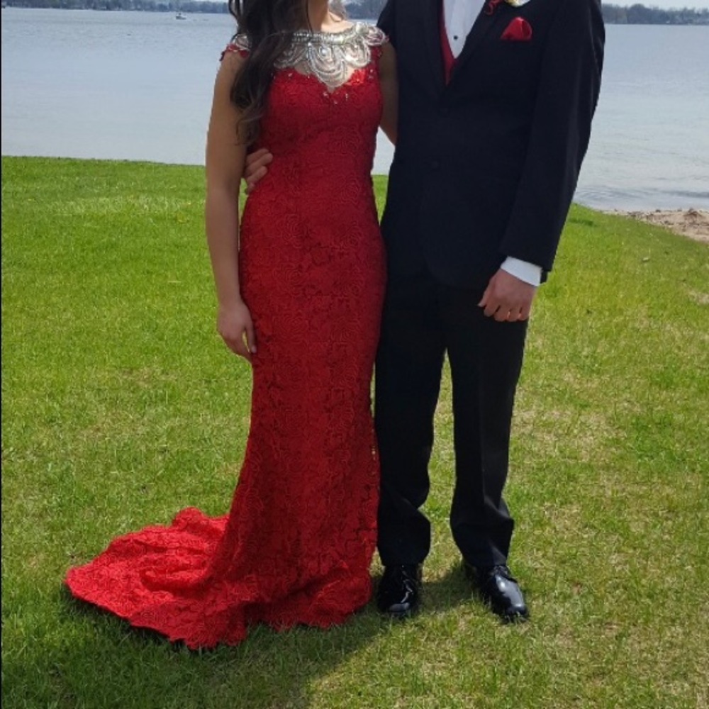 Custom hand made red gown